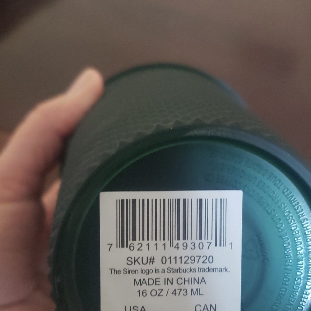 Starbucks hunter green studded tumbler - Picture 3 of 3